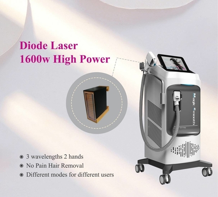 Máquina 808nm/808+755+1064nm do raio laser com sistema de refrigeração de Wind+water+TEC